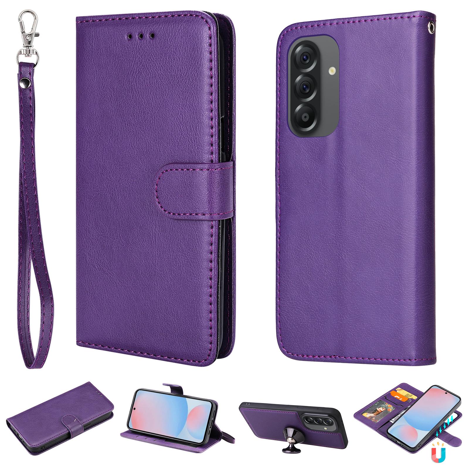 

For Samsung Galaxy A56 5G/M56 5G/F56 5G/A36 5G Case 2 in 1 Detachable Magnetic Leather Wallet Mobile Cover with Strap F