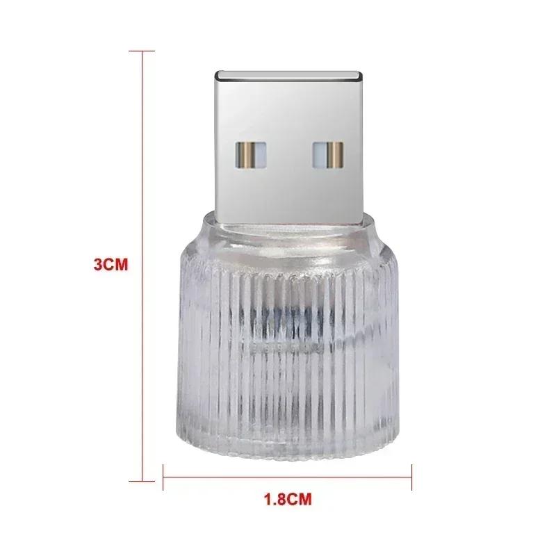 NTHEV1 Hot 2025 For BMW Car Mini USB LED Ambient Light Plug Decorative Atmosphere Lamp For BMW Series i3 i4 G07 G06 G05 G02 G01 F48 F39