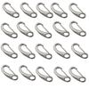 20Pcs/lot 50mm Boat Marine Stainless Steel Egg Shape Spring Snap Hook Clips Quick Link Carabiner Buckle Yacht Accessories