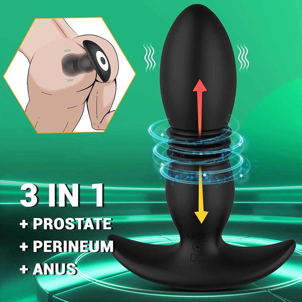 Wireless Remote Control Anal Vibrator for Man and Women Telescopic Vibrator Prostate Massager Plug Anal Vibrator Sex Toys