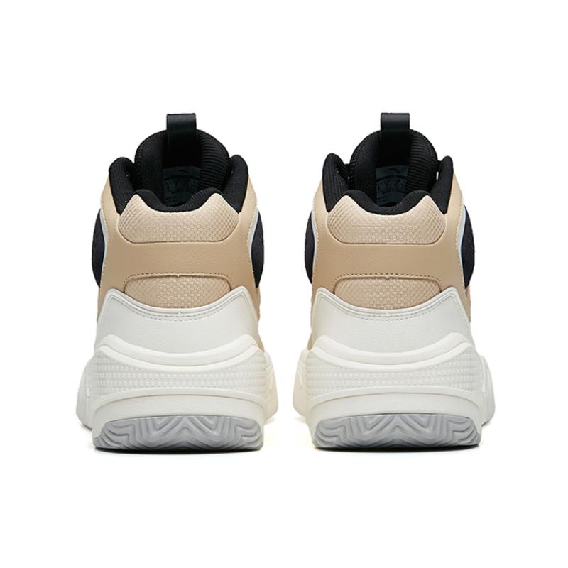 Anta Flame High-Top Skateboard Shoes Men's White Brown Sneakers 112238090R-3