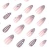 French light-colored cat's eye wearing nail 3D water ripple water drop manicure nail piece Pearl flash diamond fake nail piece