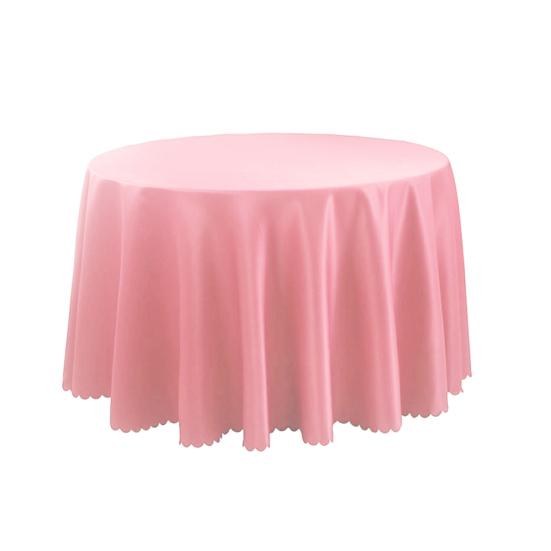 Round Polyester Tablecloth Elegant Solid Color Fabric Table Cloth Decorative Table Cover for Parties Weddings 71" -118
