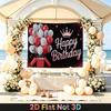Party Backdrop Birthday Balloon Red White Photo Booth Background Front Door Decor