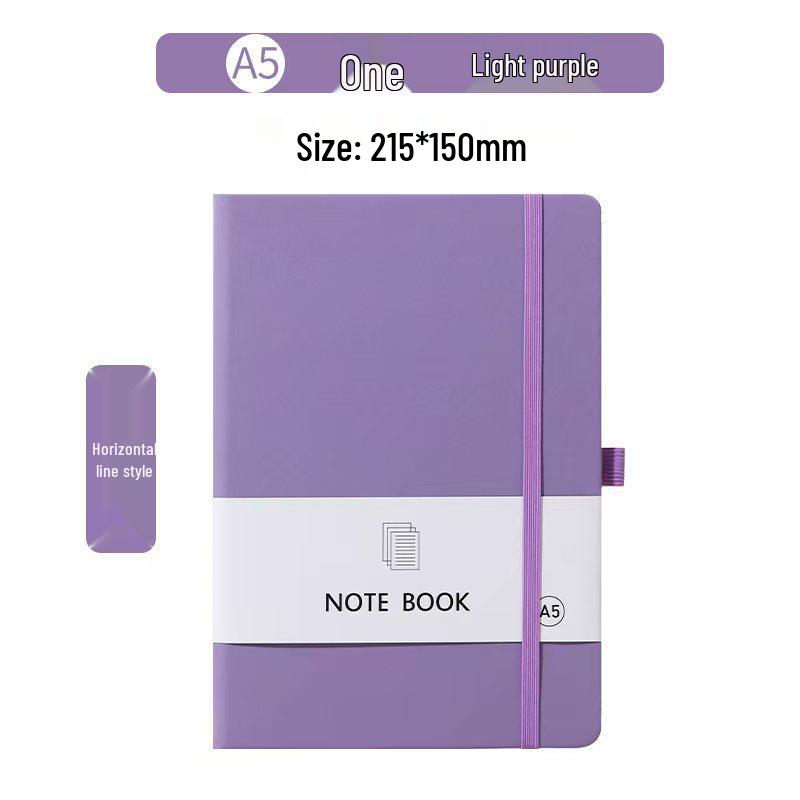 Portable A7 Color Elastic Band Notebook - Student Memo with Skin Feel Leather Cover