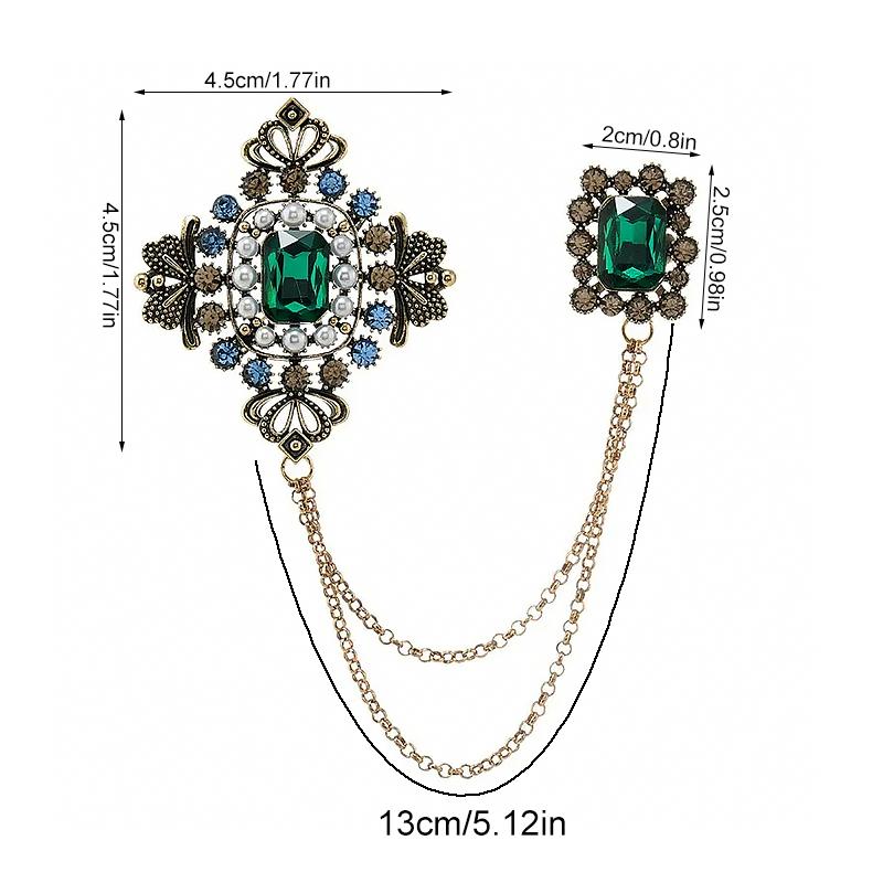 1PC Pin Tassel Brooch Jewelry Fashion Scarf Buckle Chain Brooch Brooch Suit Brooch Clothing Accessories Shining Multicolor