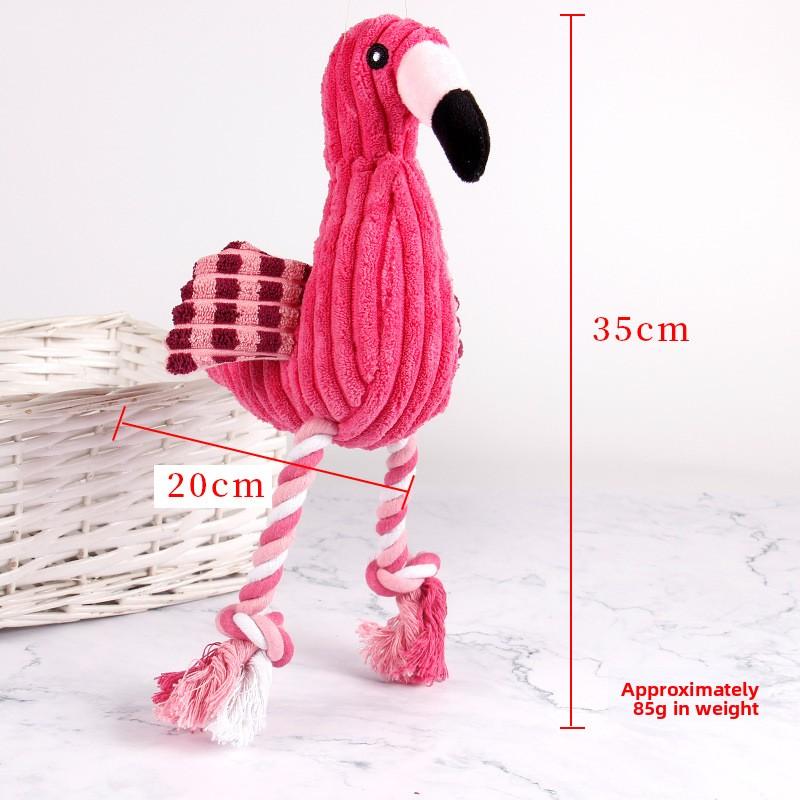Pet Toys: Flamingo, Corn Fluff, Durable, Teething, Sound-making Toys, Pet Supplies