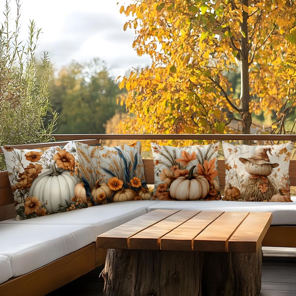 Thanksgiving Pumpkin Pillowcase Printed Polyester 45x45cm Throw Pillowcover Decorative Sofa Cushion Pillowslip Home Decor