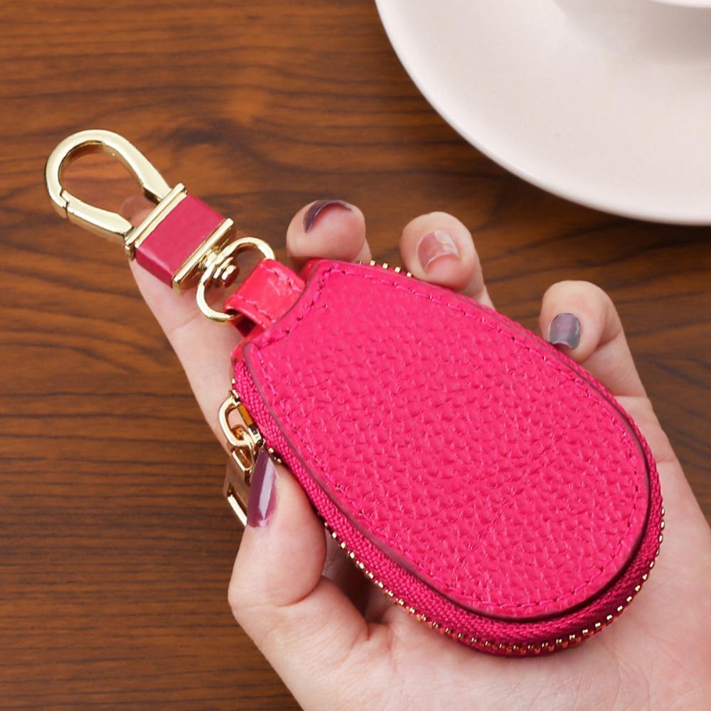 Hook Car Key Bags Leather Key Pouch Durable Wallet Organizer  Men Women