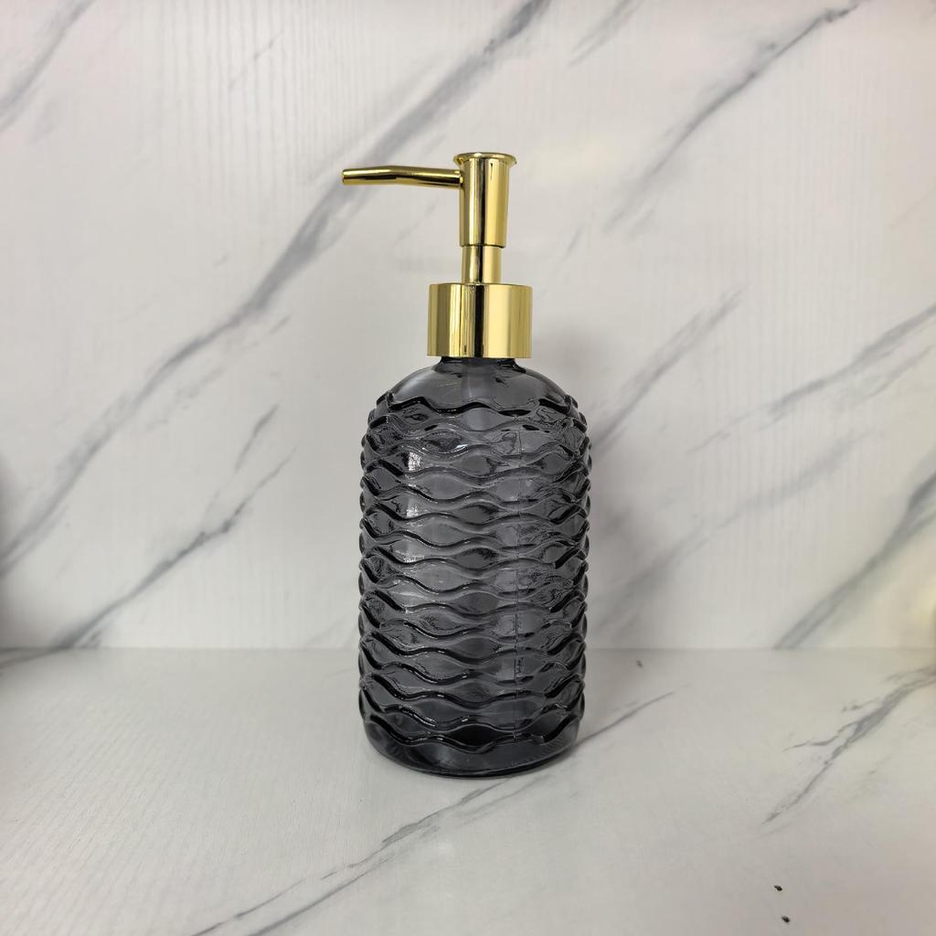 410ml Glass Pump Bottle for Hand Sanitizer, Soap, Shampoo, and Shower Gel