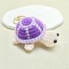 Handmade Crochet Turtle Keychain Pendant - Cartoon Sea Turtle Bag Charm Gift Decoration.