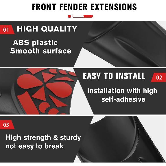 CHIFUN Front Fender Mudguard Extender for Honda Transalp 750 XL750 2023-2025, Motorcycle Wheel Cover Splash Guard Extension Dust Guards Accessories