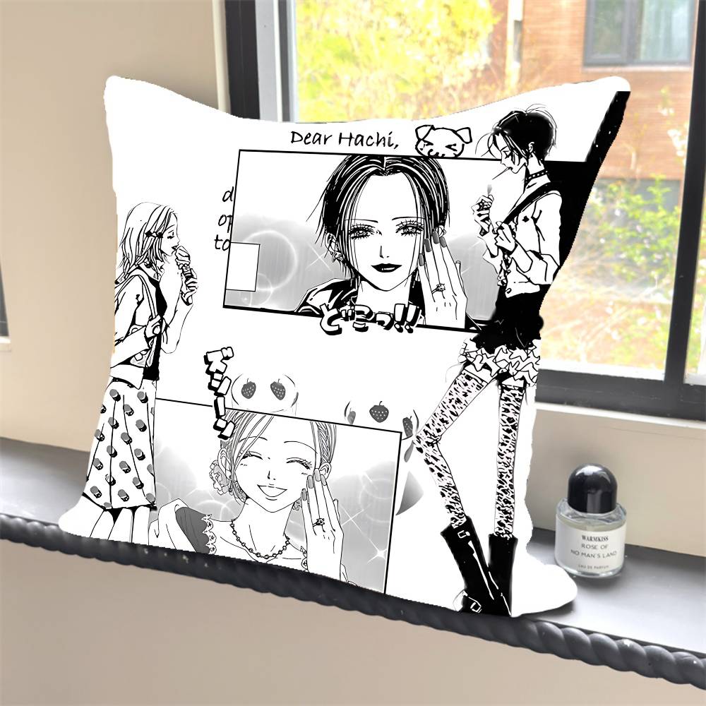 1PC Anime Cool Nana Osak Pillow Case Square  Bedroom Sofa Leisure Comfort Cushion Car Home Decoration Pillowcase 40x40