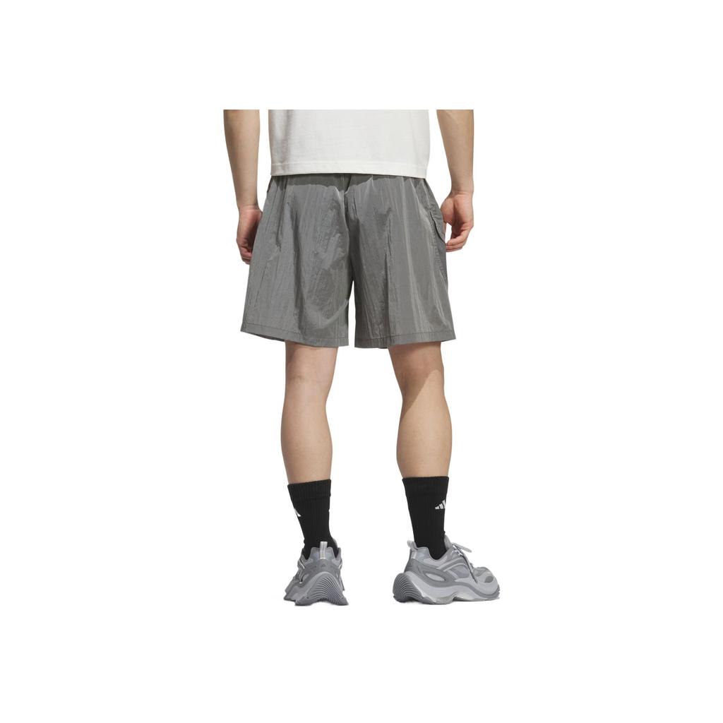 adidas FOS Series Elastic Waist Solid Color Sports Shorts Men Shorts Light-Gray KB5974