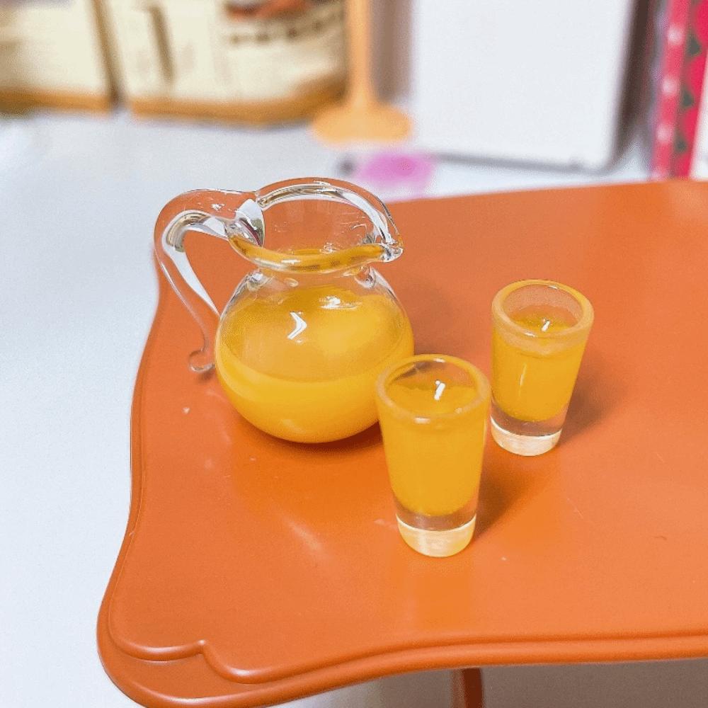 Resin Orange Juice Doll Accessories Drinks Jug Cup Miniature Accessories  Coffee