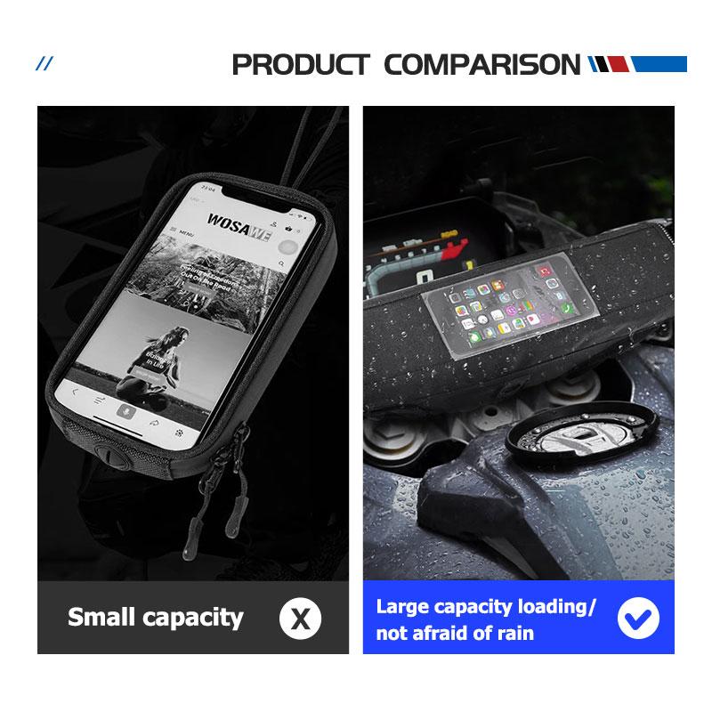 Waterproof Motorcycle Handlebar Bag Touch Screen Phone Holder For Volkswagen VW GTI Tiguan Passat B5 B6 B7 CC Jetta MK5 MK6 Polo zr4