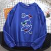 Gothic Womens Hoodies Retro Butterfly Daily Fleece Sweatshirt Fashion O-Neck Pullover Casual Winter Autumn Clothing