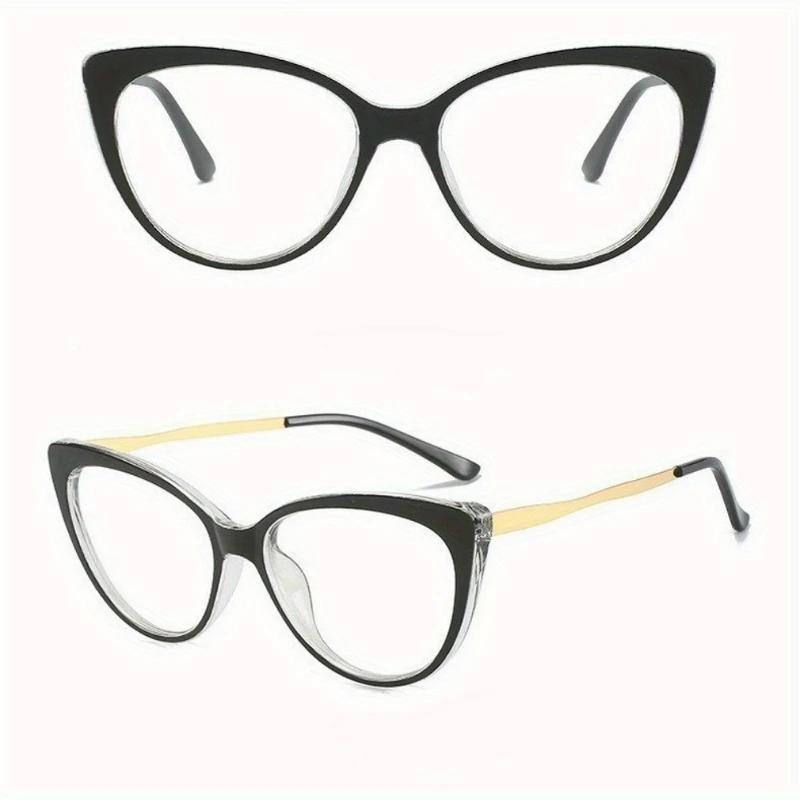 3 Piece Set Of Fashionable Cat Eye Frame Anti Blue Light Glasses