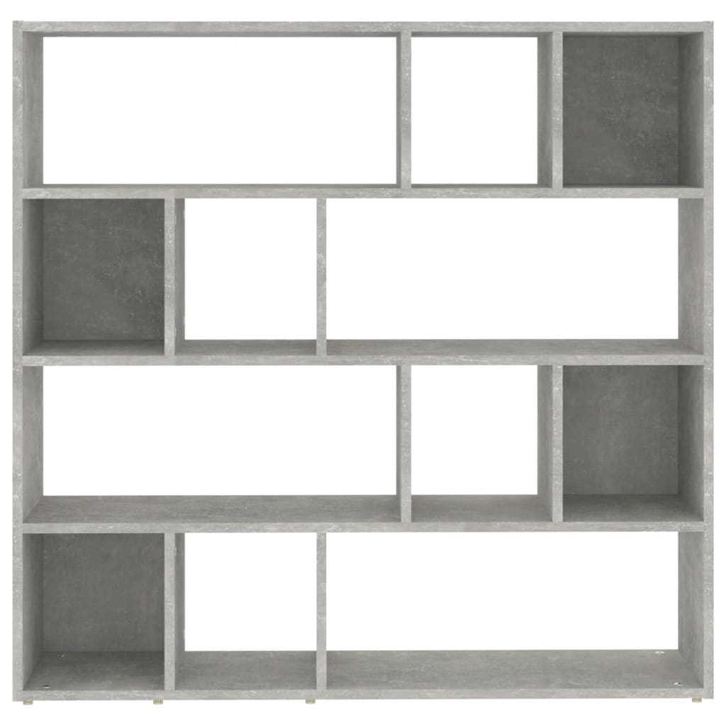 Bookshelf Room Divider Concrete Grey 105 x 24 x 102 cm