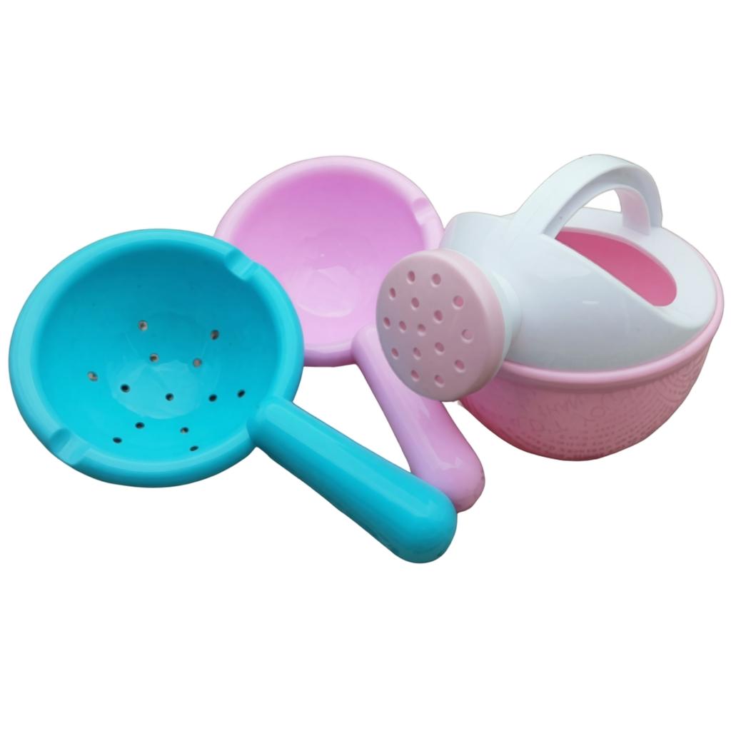 Baby Bath Toys Watering Can Scoop and Spinner Set Safe Plastic Bathing Toys for Infant Toddler Water Play and Sensory Development