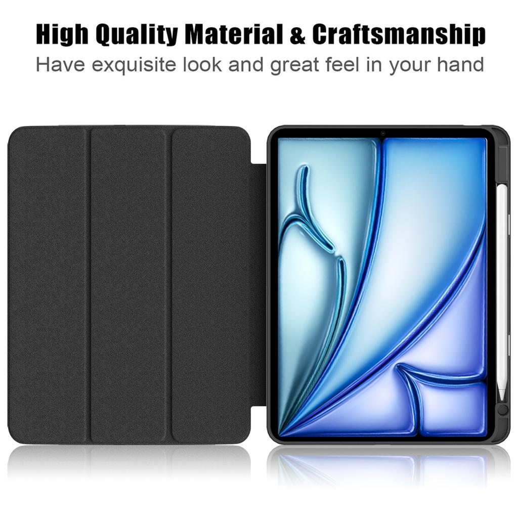 Leather Case Tri-Fold Stand For iPad Air 11 (2025)/(2024)/Air (2022)/(2020)/Pro 11 (2022)/(2021)/(2020)/(2018)