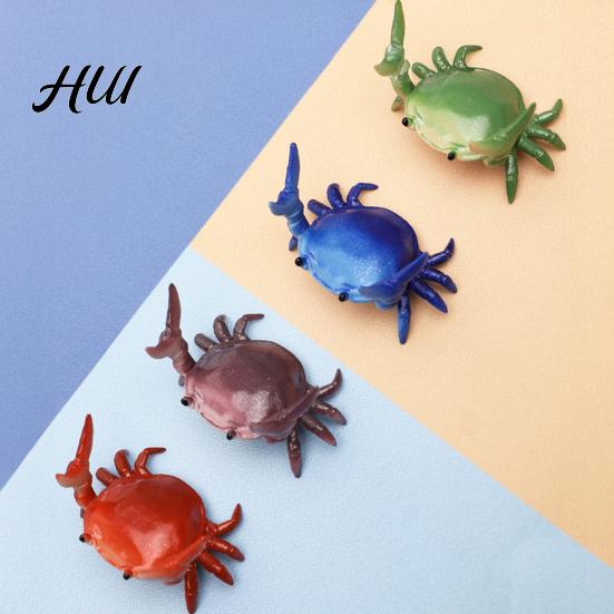 Creative Pen Holder Weightlifting Crab Desktop Organizer Decorative Ornament Desk Accessory for School Office Home PVC