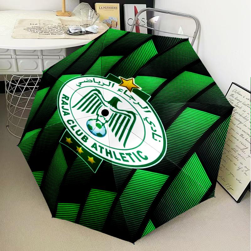 Raja Club Athletic Crest Umbrella Folding umbrella, automatic umbrella 8-Frame for Travel, camping Use Gift for Halloween Christmas