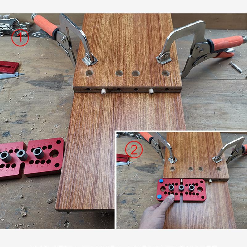 Doweling Jig Self-centering Vertical Drilling Guide Hole Locator Puncher Tools Pocket Hole Jig Joinery Woodworking Tools