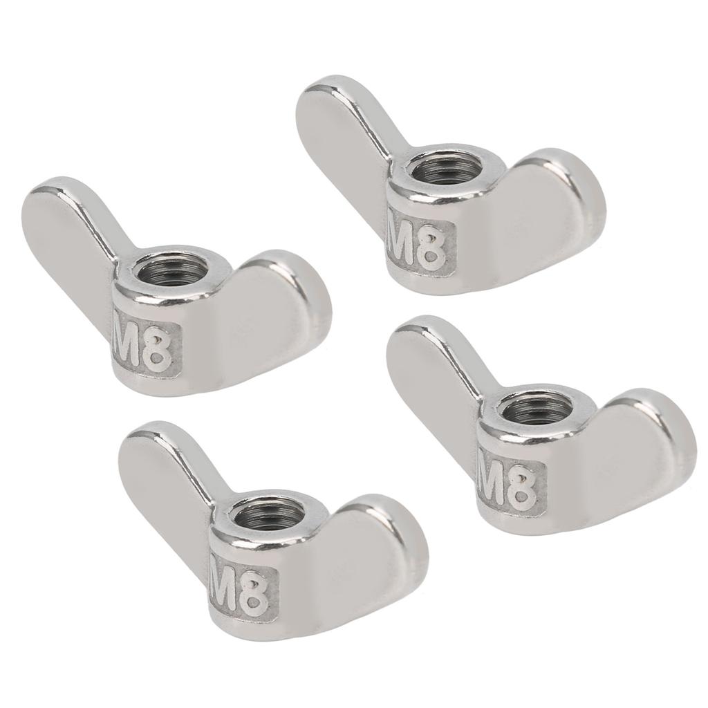 10Pcs M8 Wing Nut Butterfly Nuts 304 Stainless Steel Fastener Hardware Accessory