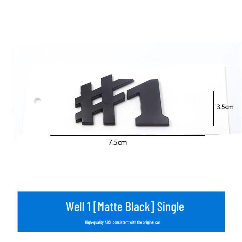 Compatible with Mercedes Smart Front & Rear Emblems, 'Smart Little Elf' Letter Stickers, Modified Car Tail Number Decals
