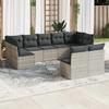 VidaXL Garden Lounge Set with Cushions 9 Pcs, Sofas with Adjustable Feet, Outdoor Furniture Set Patio Terrace, 3249991