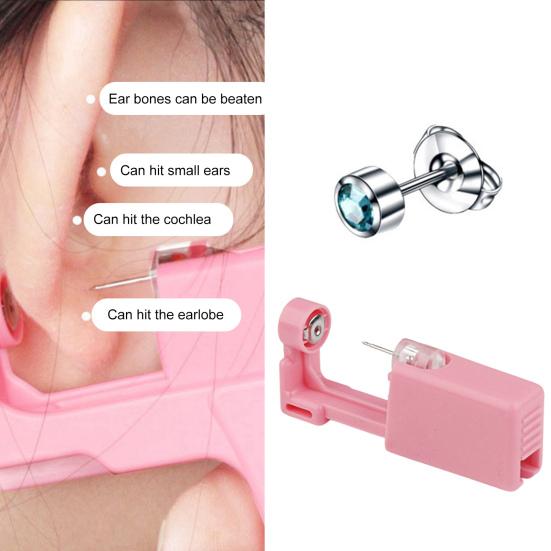 Disposable Good Looking Ear Piercer Stainless Steel Painless Sturdy Ear Piercing Device Body Piercing Jewelry