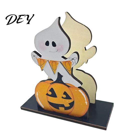 Halloween Party Table Setting Wooden Paper Towel Holder, Vertical Napkin Stand, Retro Dark Style Unique Spooky Souvenir for Home Freestanding