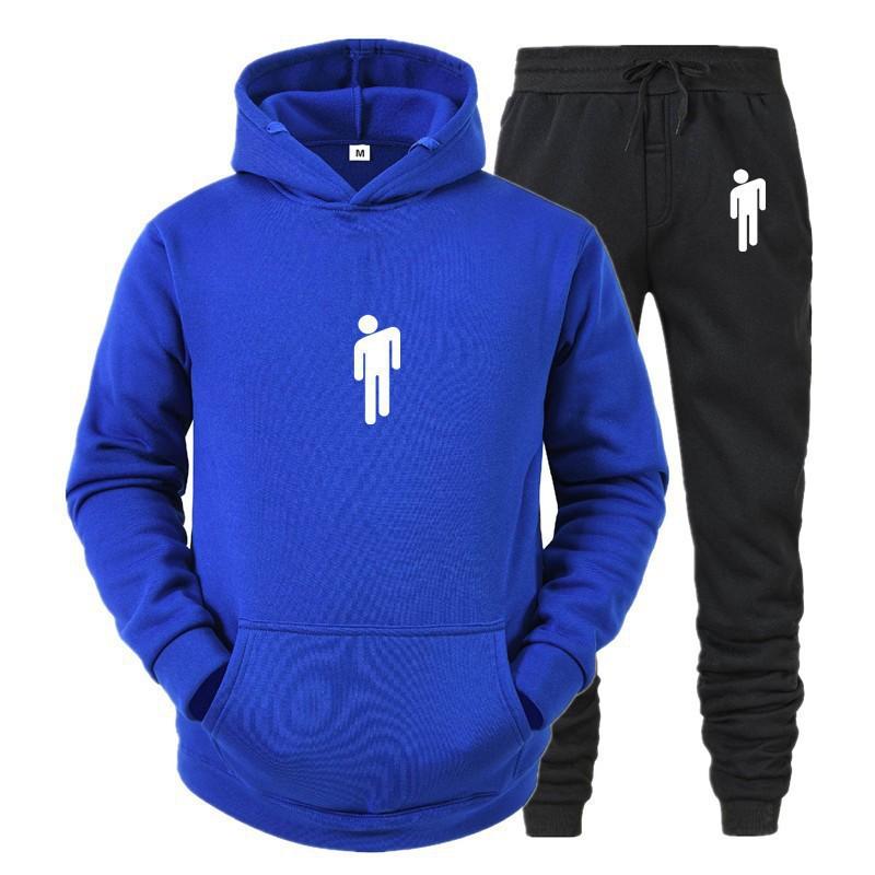 Hot Search Men's Women's Loose Hoodie Set Printed Couple Fashion