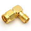 5/20Pcs 3 Way 90 Degree Right Angle SMA Adapter Brass Gold Plated Male Female SMA Connector