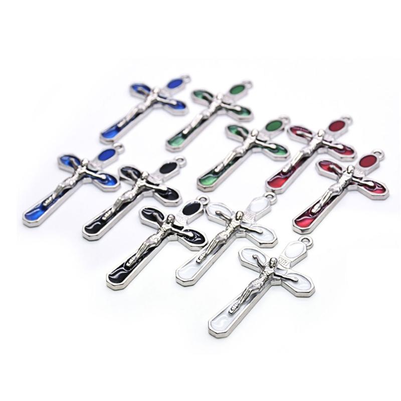 Set of 10 Elegant Jewelry Cross Pendants for Handmade Crafts Jewelry DIY Necklaces Bracelets Wide Usage