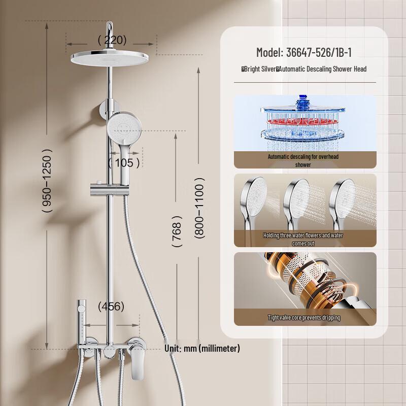 JOMOO 4-Function Pressurized Shower System 36647