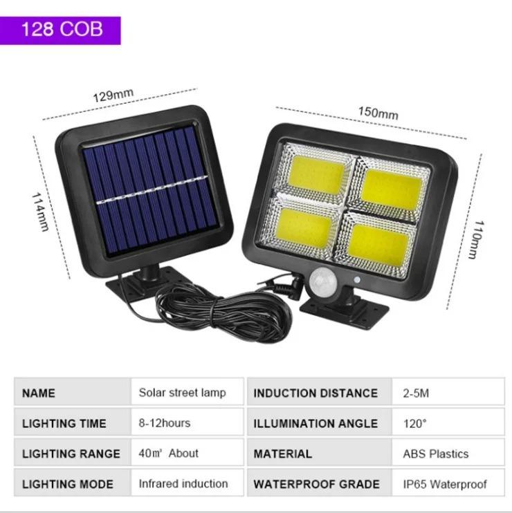 100/120/160COB Outdoor Solar Split Wall Lamp 3 Mode Waterproof Motion Sensor Garden Street Lights Solar Lamp Garden Wall Light