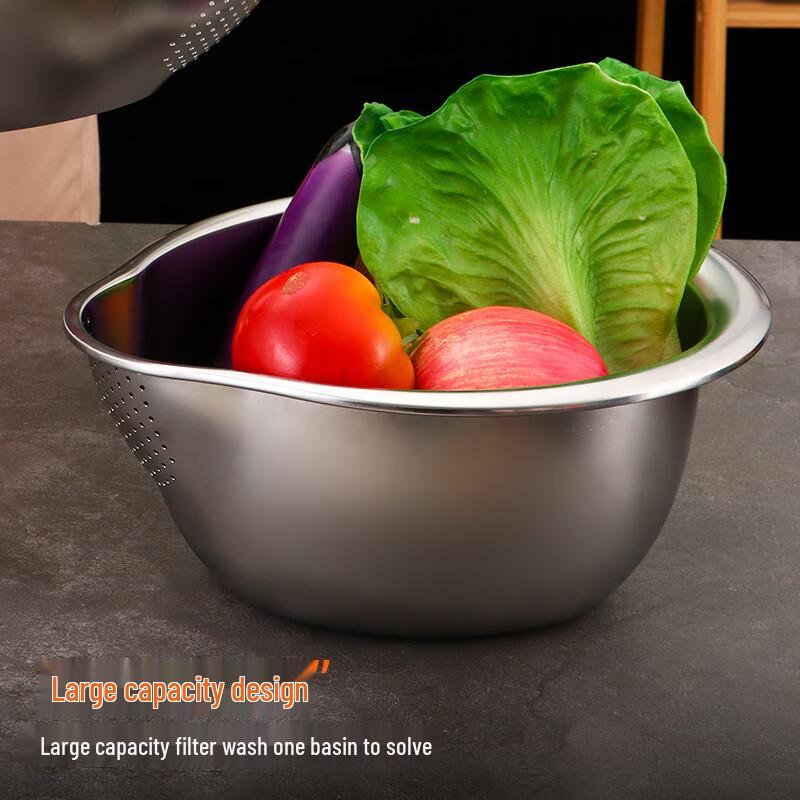 Wutuo 304 Stainless Steel Rice Washing Draining Basin