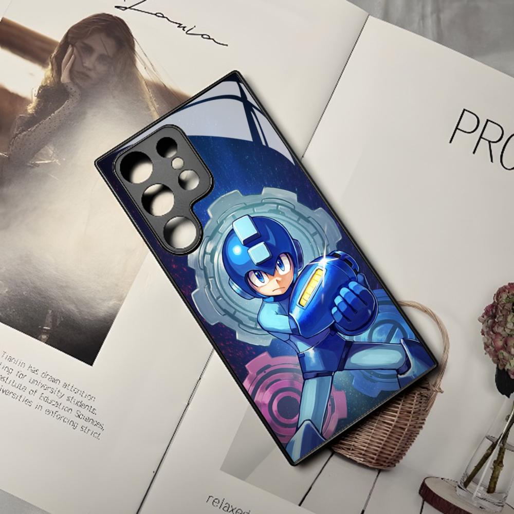 Rockman Megaman Game Phone Case For Samsung Galaxy S25 S24 S23 S22 S20 S21 Note20 Ultra Plus Fe Colored Silver Cover