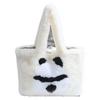 Plush niche creative panda butt tote bag 2025 new cute large-capacity handbag single shoulder oblique span bag