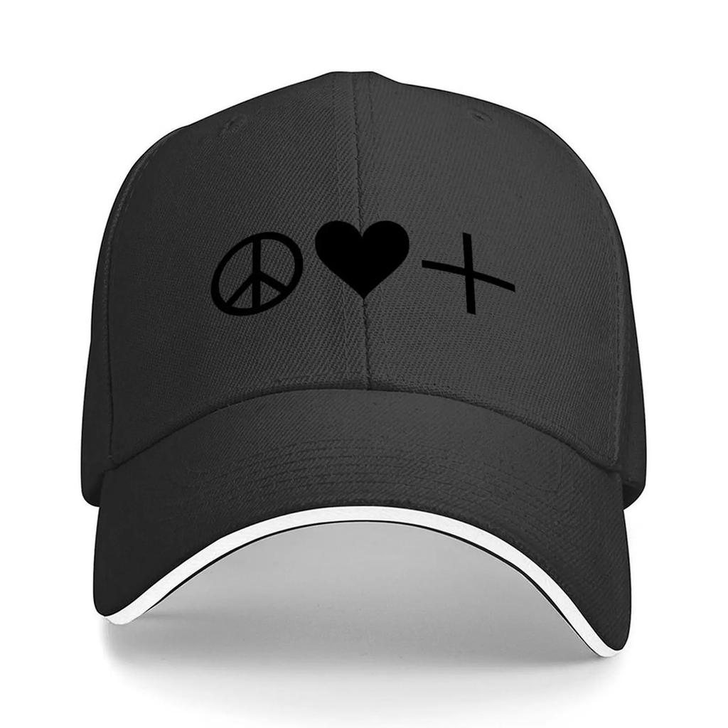 peace love positivity Baseball Cap Rugby Bobble Hat Big Size Hat Golf Wear Male Women's