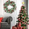 Konstgjord Julkrans för Ytterdörr Utomhus Högtidskrans Öppen spis Hem Vardagsrum