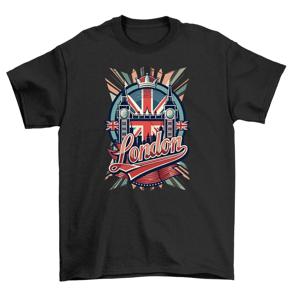 

Retro_54 - Rule Britannia! Vintage T-shirt with British flag design. Funny and s M