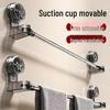 Suction Cup Wall-Mounted Telescopic Towel and Slipper Rack for Bathroom