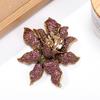 Übertriebener Luxus Damen Blume Kristall Brosche Abzeichen Klassisch Elegant Dame Party Bankett Floral Strass Anstecknadel Accessoires