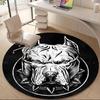 1pc Pitbull Emblem Office Round Area Rug, Under Office Chairs Bedroom Living Room Home Decor, Room Deco