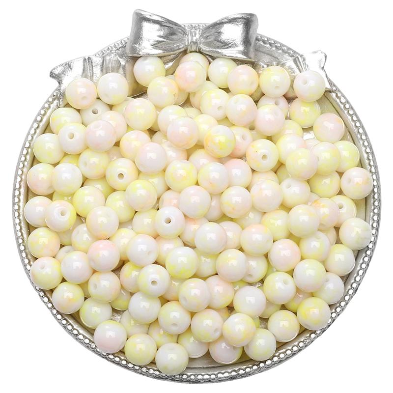 

30 шт. хрустальные стеклянные бусины для окрашивания фарфора свободные разделительные бусины для изготовления ювелирных изделий своими руками браслет ожерелье жёлтый