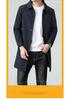 Men's Mid-Length High-End Trench Coat - Trendy Casual & Business Attire for Spring and Autumn