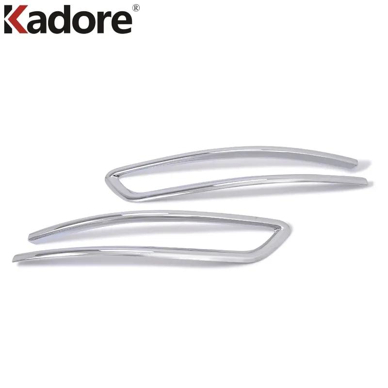 For Skoda kodiaq 2016 2017 2018   Chrome Rear Fog Light Lamp Cover Trim Tail Foglight Foglamp Bezel Trim Car Accessories